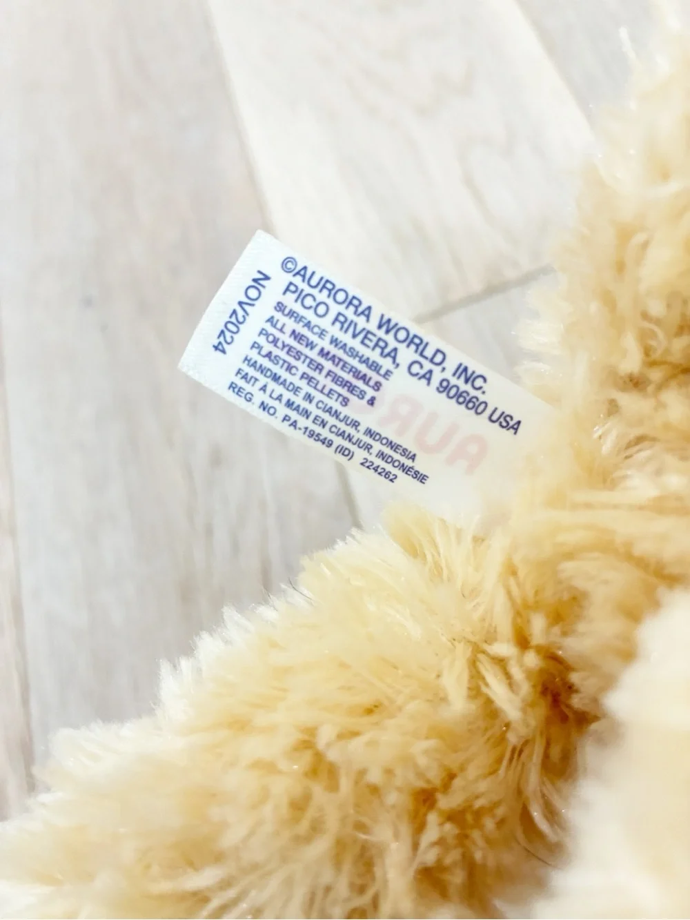 Plush Cream Puppy Stuffed Animal - Soft Cuddly Companion